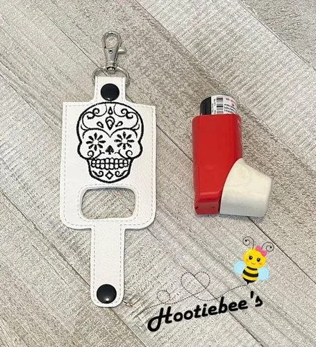 Miniatura 2 de Sugar Skull Inhaler Holder Key Fob