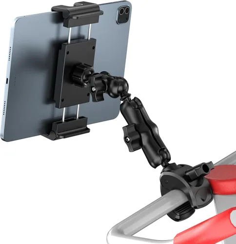 Miniatura 8 de PLDHPRO Soporte para iPad para Soporte de Micrófono, Soporte Ajustable de 2 Etapas Más Largo para Teléfono Tableta Música Micrófono, Montaje que se