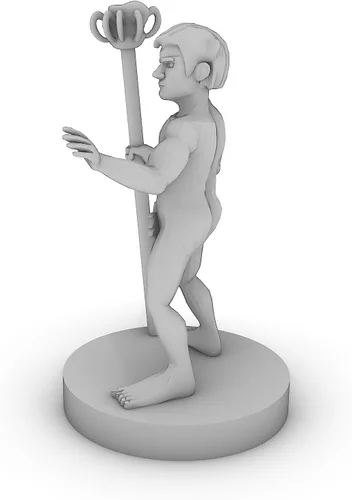 Miniatura 5 de Gnome Naked Wizard Mesa DND Gaming Miniatura