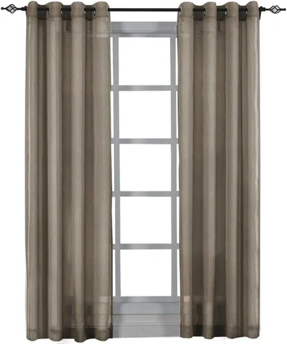 Miniatura 12 de Royal Hotel Bedding Lujo Abri - Ojal superior, cortinas transparentes aplastadas, 84 pulgadas de largo, lavanda, juego de 2