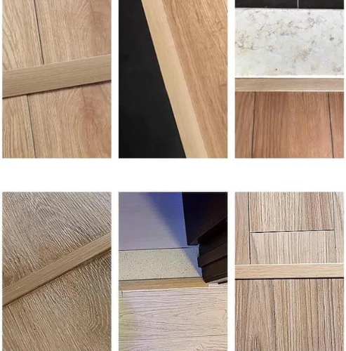 Miniatura 2 de HCZION Tira de umbral de aluminio, tira de transición de umbral de suelo laminado, cubierta de piso, borde de metal, rellena el hueco/placa se une