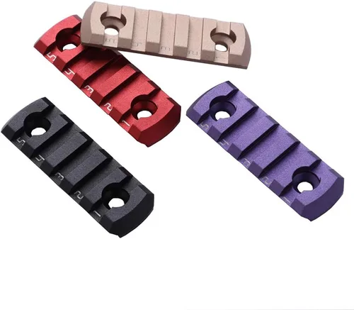 Miniatura 4 de TuFok Picatinny Sección de riel para Keymode - Soporte de adaptador de riel delgado de 0.27 pulgadas de altura Alumimun de 5 ranuras Beige Bronceado