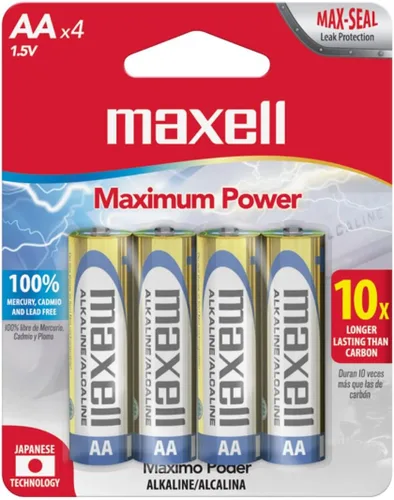 Miniatura 8 de Maxell 723465 - Batería alcalina AA fiable – 10 veces de larga duración con rendimiento de 1.5 V sin mercurio ni cadmio – Ideal para teclados