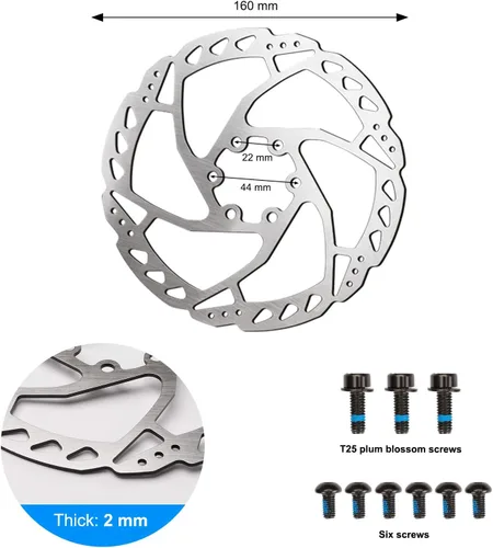Miniatura 4 de Kit de Freno de Disco para Bicicleta, Caliper de Aluminio Delantero y Trasero, Palanca de Freno de Bicicleta de Aleación de Aluminio Completa, Rotor