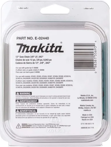 Miniatura 3 de Makita E-02440 Cadena de sierra de 12" 3/8" LP, .043