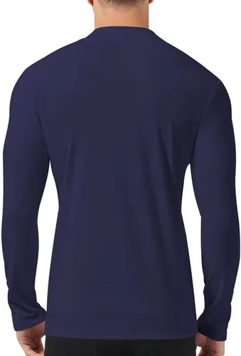 Miniatura 2 de SIMIYA Camisas de manga larga con cuello alto falso para hombre, suéter térmico ajustado y ajustado