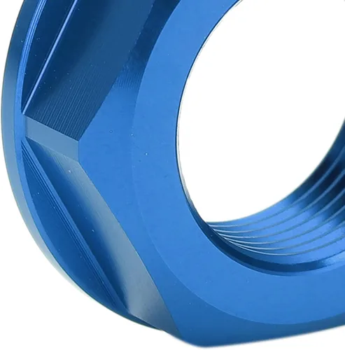 Miniatura 4 de Fydun M22x1.5 - Tuerca de bloqueo de eje de rueda de aluminio para motocicleta, repuesto para para (azul)