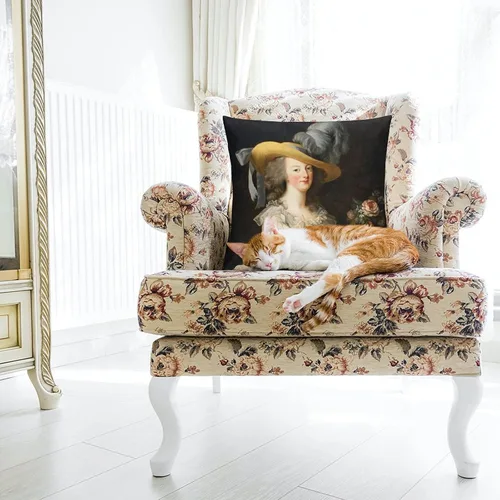 Miniatura 8 de Marie Antoinette Queen of Style - Funda de almohada cuadrada y acogedora para decoración del hogar para sala de estar, sofá, cojín de coche, 18 x 18
