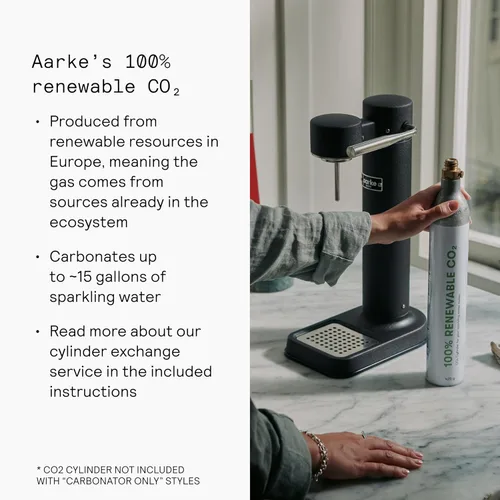Miniatura 7 de Aarke Carbonator lll, Máquina de agua con gas y carbonatación, acero inoxidable con botella reutilizable PET sin BPA, volumen 1L/34 fl oz