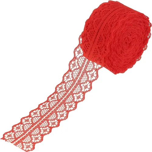 Miniatura 65 de MECCANIXITY 1.2 Inch Wide 15 Yard Lace Ribbon Floral Pattern Beige Lace Trim Ribbon for Gift Wrapping Bouquets, Wedding Decor Sewing Making, and DIY