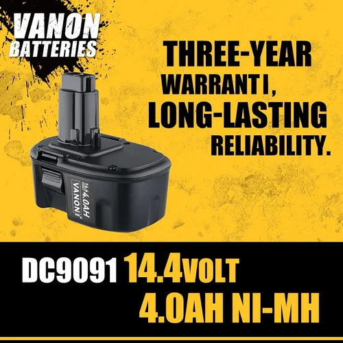 Miniatura 5 de VANON DC9091 4.8Ah Ni-MH Reemplazo para batería Dewalt 14.4V compatible con Dewalt Battery XRP DC9091 DW9091 DW9094 DE9091 DE9092 DE9038 y 14.4V