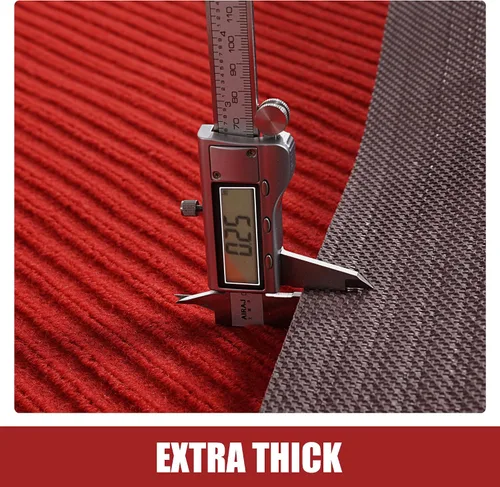 Miniatura 6 de HOMBYS Alfombra roja extra gruesa de 450 GSM para fiestas y eventos, 2.6 x 30 pies, camino de pasillo rojo para ceremonia de boda, alfombra