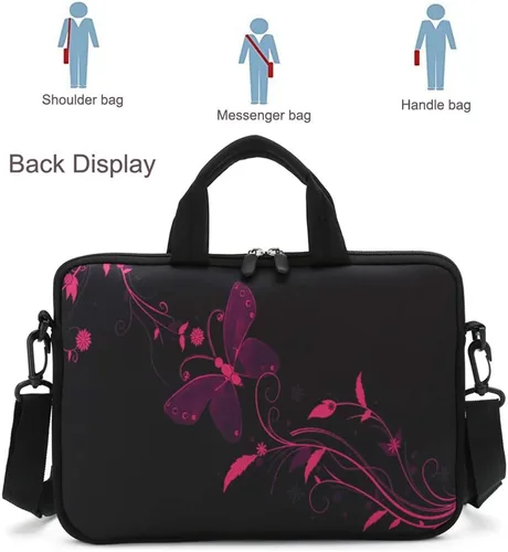 Miniatura 7 de RICHEN - Bolso cruzado con asa para laptops, iPads, libros electrónicos y tabletas infantiles, con bolsillo Nice Butterfly