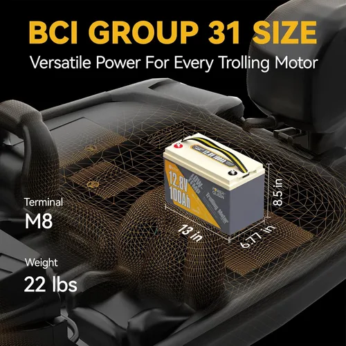 Miniatura 8 de Power Queen - Batería de 12V 100Ah LiFePO4, función mejorada de corte de baja temperatura, BMS de 100A incorporado, celda de batería de grado A