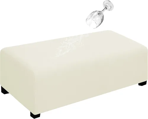 Miniatura 34 de Easy-Going Funda para Otomán Elástica 100% Doble Impermeable Rectangular Plegable Taburete de Almacenamiento Protector de Muebles Funda Suave