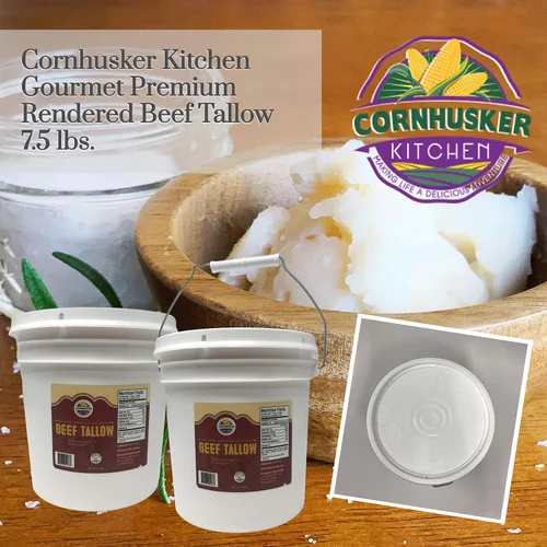 Miniatura 7 de Cornhusker Kitchen Sebo de ternera alimentado con pasto, 7.5 libras (sebo de ternera)
