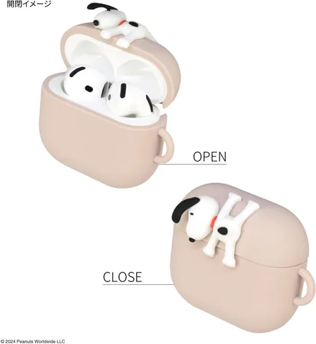 Miniatura 3 de Gourmandies SNGG-116B Peanuts Snoopy AirPods 4 - Funda de silicona para colgar