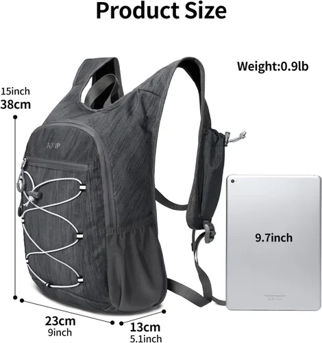Miniatura 5 de BOVIP Mochila de senderismo de 20L Mochila de senderismo plegable ligera Mochila de viaje pequeño al aire libre Bolsa de hombro plegable Negro