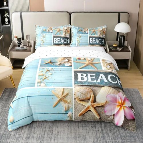 Miniatura 37 de Juego de ropa de cama 100% de algodón natural con hojas de palmera, funda de edredón Monstera con hojas tropicales, rama de hojas tropicales, funda