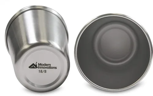 Miniatura 5 de Modern Innovations vasos de acero inoxidable, juego de 5, 16 onzas, sin BPA - Vasos para camping, para exteriores y uso cotidiano, vasos de cerveza