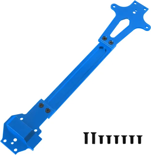 Miniatura 2 de ShareGoo - Bandeja de radio de metal y eje central de transmisión central compatible con WLtoys 124016 124017 124018 124019 1/12 RC piezas de Azul