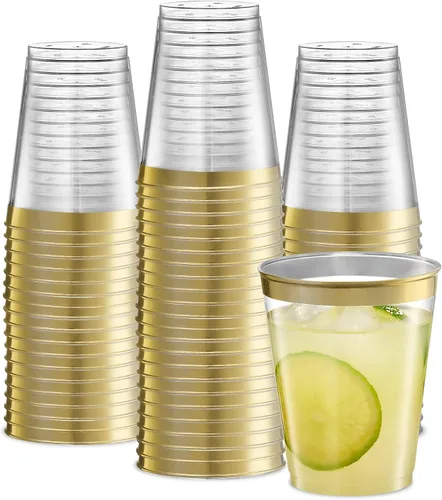 Miniatura 7 de PLASTICPRO Vasos desechables de plástico cristalino transparente de 8 oz para fiestas y bodas, paquete de 50