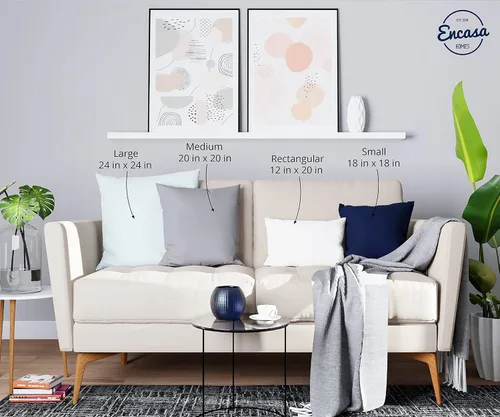 Miniatura 7 de Encasa XO Fundas de almohada de 16 x 16 pulgadas – Sublimación en blanco natural (paquete de 4) paquete con cremallera invisible – Fundas de cojín
