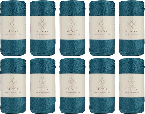 Miniatura 40 de Sensy Premium Cuerda de Poliéster de 2mm 251 Yardas Cuerda de Polipropileno 100% Cordón de Macramé 2mm Cordón para Bolsa de Ganchillo Cuerda