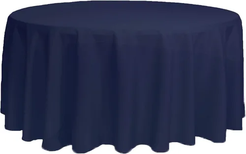 Miniatura 100 de YOUR CHAIR COVERS - Mantel redondo de poliéster prémium de 120 pulgadas - Mantel de lino color champán para mesas redondas estándar