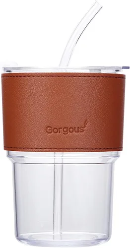 Miniatura 69 de Taza de café sellada con paja de trigo, taza de plástico portátil creativa, taza de alimentos de alto valor que acompaña a beber 16.9 fl oz/17 oz