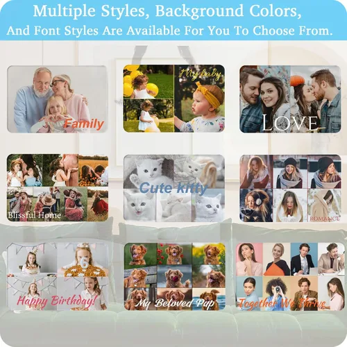 Miniatura 4 de Tapete personalizado para puerta con imagen, logotipo, nombre, texto, antideslizante, lavable, rectangular, personalizable con estampado, tapete