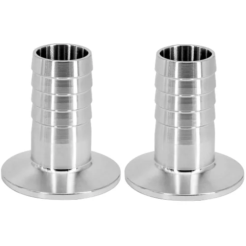 Beduan Adaptador de acero inoxidable para preparación casera de 1.5 pulgadas con abrazadera triple a púas de 1/2 pulgada (diámetro exterior de 1.988