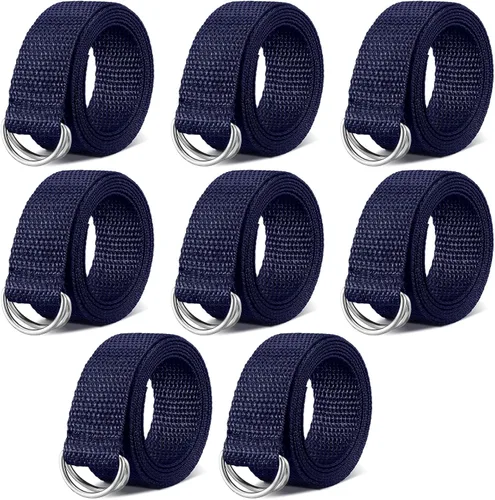 Seematn Web - Cinturón de fútbol de 52 pulgadas, cinturón de fútbol con anillo en D para hombres, mujeres, jóvenes, niños y niñas Azul