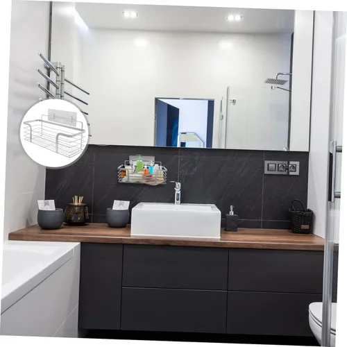 Miniatura 9 de ARTIBETTER Estante para secar platos, 2 unidades, estante de acero inoxidable, estantes de metal, organizador de alimentos, estante de baño