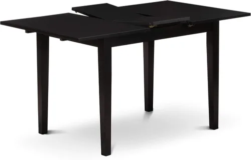 Miniatura 6 de East West Furniture NOVA5-BLK-W - Juego de muebles de comedor de 5 piezas, incluye una mesa de cocina rectangular con hojas de mariposa y 4 sillas