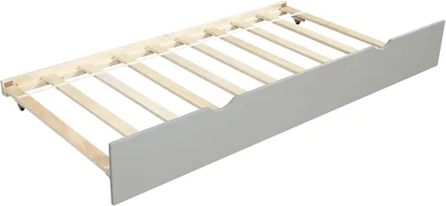 Miniatura 7 de Merax Sofá cama con nido, marco de cama de madera maciza para adolescentes y adultos, fácil montaje, no necesita somier, gris