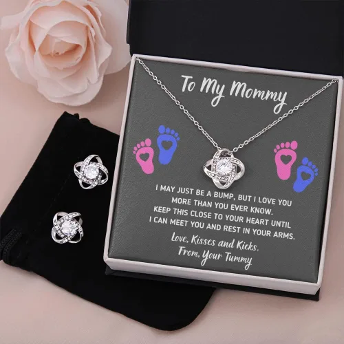 Miniatura 10 de Collar de joyería de pies de bebé, regalos para mamá por primera vez, collar para mamá a mi mamá, regalos para mujeres embarazadas, mamá futura ser