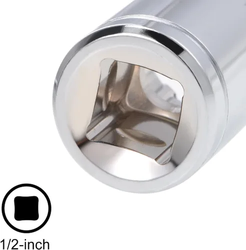 Miniatura 4 de uxcell 1/2-inch Drive E13 Universal Spline Socket poco profundo 12 puntos Cr-V Acero 2 Pcs