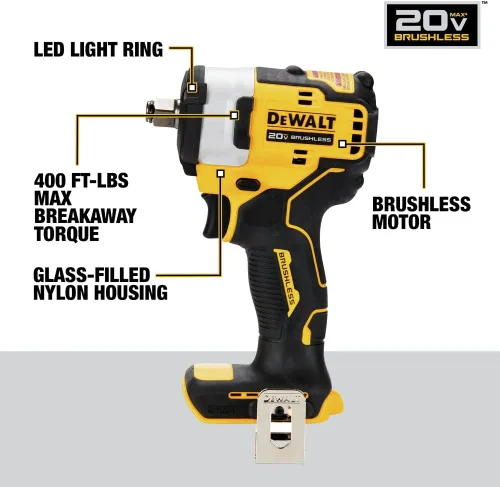 Miniatura 6 de DEWALT DCF911B 20V MAX* Llave de impacto de 1/2" con yunque de anillo porcino (solo herramienta)