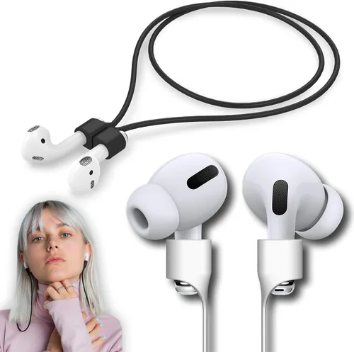 Correa magnética ultra fuerte para Airpod Pro, cordón deportivo antipérdida, compatible con Airpods de 3ª y 2ª generación Pro 3 2 1 (negro)
