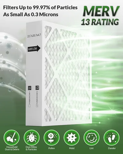 Miniatura 3 de FLRQB5AH23M11 - Filtro de aire Merv 13 de 22.7 x 20.7 x 4.7 pulgadas, compatible con filtro de aire trane y envirowise, para sistemas HVAC y aire