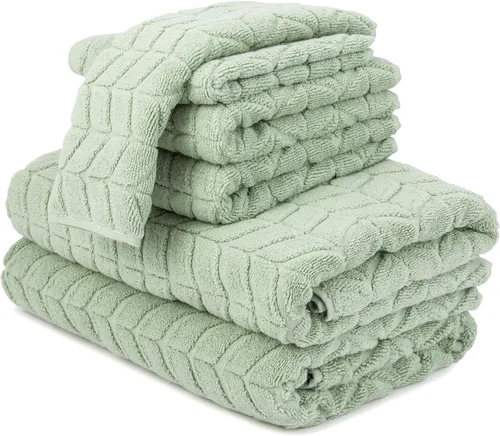 Miniatura 12 de Alusa Home Sábanas de Baño de Lujo Ultra Suaves y Elegantes de 700 GSM Paquete de 2 Extra Grandes 35x70 Pulgadas 100% Algodón de Fibra Larga