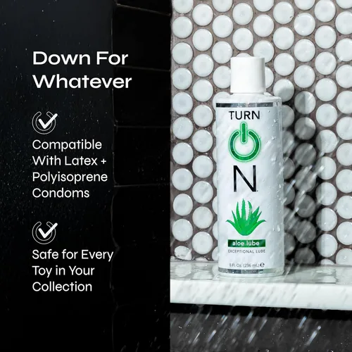 Miniatura 5 de Turn On Lubricante personal a base de aloe Lubricante hidratante para pieles sensibles, suave como la seda y no pegajoso, 3 onzas líquidas