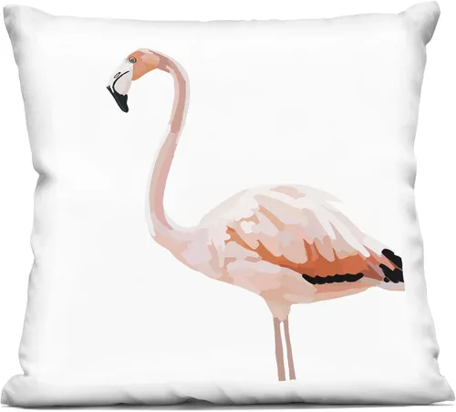Miniatura 11 de Stupell Industries Flamingo - Almohada con estampado de bolsa de playa para interiores, 18 x 18 pulgadas, color rosa