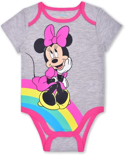 Miniatura 6 de Disney Paquete de 4 unidades de Minnie Mouse de manga corta para bebé paquete de enredadera para niñas