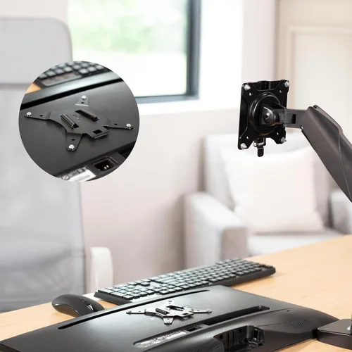 Miniatura 3 de VIVO adaptador VESA, juego de soporte de liberación rápida Montaje de soporte y montaje en pared Placa VESA extraíble para fácil montaje