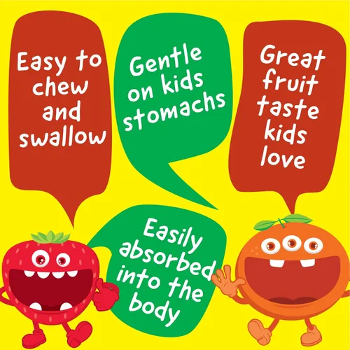 Miniatura 3 de VitaWorks Suplementos de hierro para niños, tabletas masticables con vitamina C, 10 mg de fumarato ferroso, sabor a naranja, sin OMG, vegano, sin