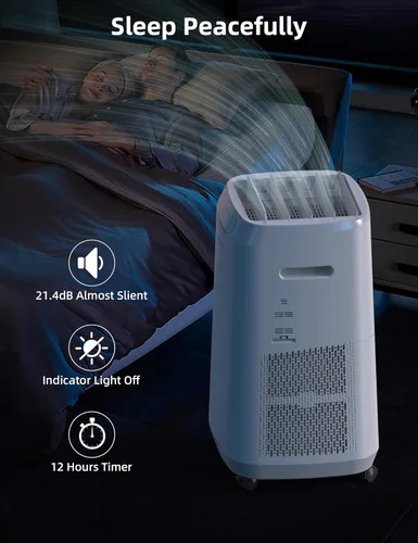 Miniatura 7 de Nuwave OxyPure ZERO - Purificador de aire inteligente, gran área de hasta 2,002 pies cuadrados, filtración de aire dual de 4 etapas, rejillas