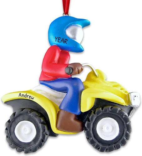 Miniatura 5 de Adorno de Navidad personalizado para motocicleta 2024 – Carreras de pista de tierra, bicicleta, decoración de vehículos, Papá Noel motorista