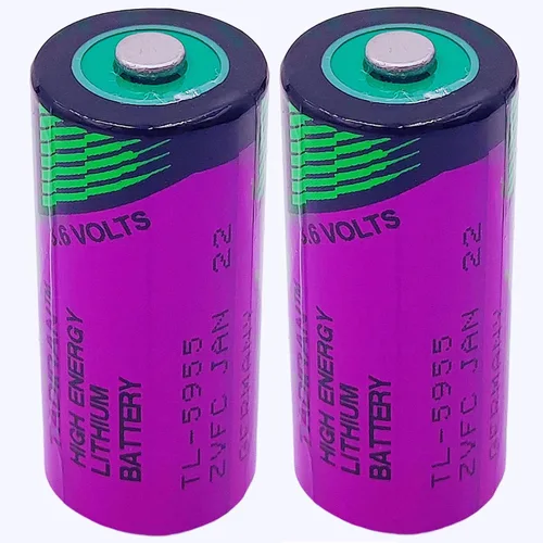2 baterías TL-5955 2/3AA 3.6V 1650mAh para Tadiran TL5955 3.6V TL-4955, SL-761, TL-2155, TL-5155, SL-361, Xeno XL-055F, PLC ER14335, batería de